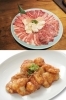 上：満腹セット（3人前）
下：特選ホルモン「炭火焼肉 萬まる 川東店」