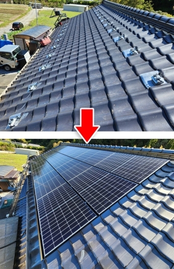 施工事例：和瓦に対応した太陽光モジュールの設置「株式会社MSM」