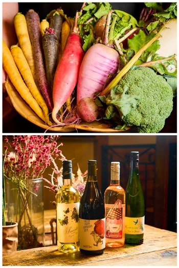 素材の魅力を味わう。
農薬不使用の野菜とナチュールワイン「MK Farmers&Grill」