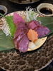 馬刺し、赤身、はらみ「旬の桜鱒、筍料理‼️」