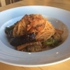揚げナスと八王子ベーコンのトマトソースパスタ