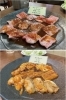 上：大人気「赤ものセット」
下：八島丹山の代名詞「ホルモン」「焼肉 八島丹山 本店」