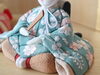 桜の花の刺繍が愛らしい「可愛らしい小さな木目込み雛人形のご紹介」