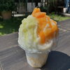 メロンミルク「かき氷繁忙期につき、、！　　静岡/焼津/吉田/藤枝/牧之原/島田/大井川/かき氷/ワンちゃんOk/テイクアウト/テラス席有」