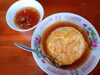 「南魚沼の町中華、城山本店さんでランチ。人気の炒飯にえび玉と醤油あんをかけた「天津炒飯」おすすめです。」
