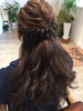 「今日のヘアセット〜♡」