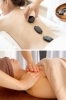 ボディー／デコルテのマッサージ（上はホットストーン施術）「Flat Relaxation Salon」
