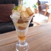 りんごとチーズケーキの紅茶パフェ