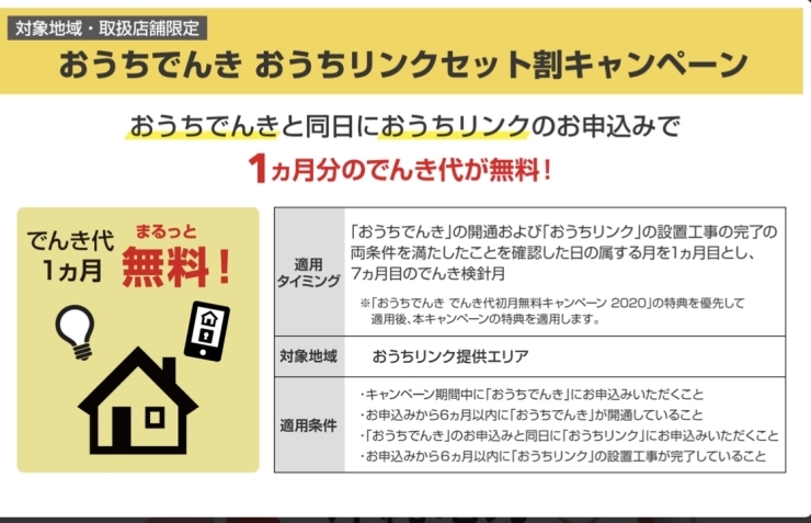 チラシ「お家電気おトクキャンペーン」