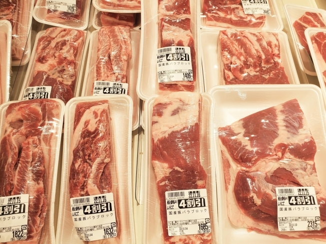 バラブロック「《国産豚のブロック肉》がオススメ商品となっています✨」