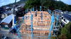 ドローンで上空からもチェックします。「【湖南市・甲賀市】K様邸新築工事〜建て方工事編〜」