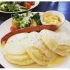 チーズ&ウインナーのパンケーキ
