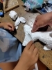 粘土はこうやってしっかり伸ばして「シャチらしくなってきた!」