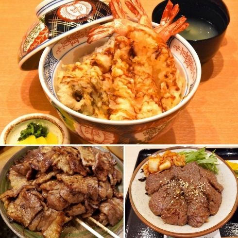 人気の大海老天丼、豚丼、ハラミ丼「小樽駅前エリアの必食メニュー「牛タン」‼️」