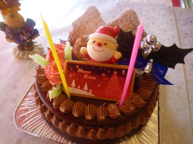 バターチョコレート　5号2,592円（税込み）「クリスマスケーキ～伊奈町のケーキ屋シャンティ洋菓子店～」