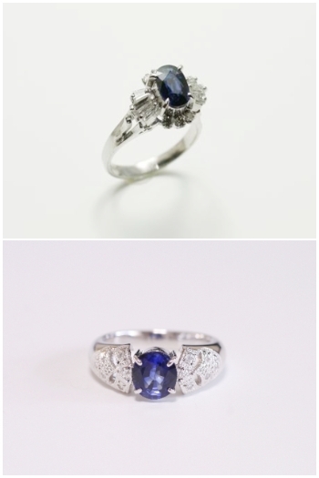 母からもらったサファイヤの指輪を
使いやすいデザインの指輪に！「宝石・時計・メガネ フジムラ」