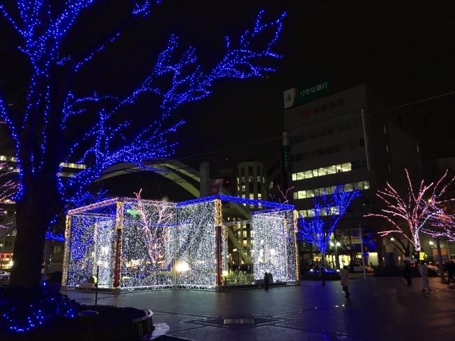 「千葉駅前の中央公園でイルミネーションが点灯中！【ルミラージュちば2015】」
