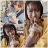 木和田アナウンサーと、スタッフさんに抱っこ💓「看板犬TVデビュー！！」