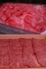 さしが綺麗に入った黒毛和牛（上）
葉山牛カルビ（下）「株式会社ミートステーション」