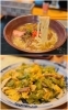 上：ソーキソバ
下：ゴーヤチャンプルー「沖縄料理ゆいゆい」