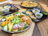 3店舗の料理を味わっていただきました！「【まいぷれ西条掲載店でテイクアウト！】旬彩串ダイニングつづみさん&Dining＆Sake HAZUKIさん。」
