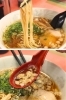 自慢のスープと相性抜群の中細平打ち麺「萬来軒」