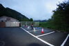 駐車場の前が高梁川その対岸で上げました「一瞬の夏の夜の夢　線香花火大会拡大版を開催しました。」