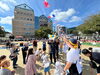 親子で力を合わせてた親子競技！「運動会」