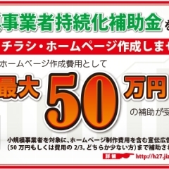 小規模事業者持続化補助金を利用してチラシ・ホームページ作成しませんか？