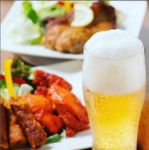 ビール各種あります「8/16（火）はランチのみ営業します【本場インドのカレーとパンが食べられるお店】Open for lunch only on Mon 16 Aug【Restaurant serving authentic curry and bread】」