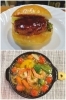 上：近江牛牛すじハンバーガー
下：アヒージョ「居酒屋 向日葵」