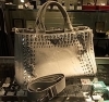 PRADA スタッズ付きグレーキャンバスバッグ goldeco_vv-04042-2-fk