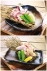 上：親鶏炭火焼
下：かっぱ軟骨炭火焼「きらくや」
