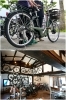 上　電動のレンタサイクル
下　様々な自転車を取り揃えています「自転車の店 ヨシハラ商会」