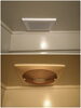 トイレ換気扇交換作業／下段ビフォー上段アフター「株式会社神明電機」