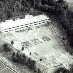 昭和48年秋頃の玉川小学校航空写真