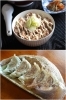 上　しっとりが特長のミニチャーシュー丼
下　自家製の羽付き餃子「ちから」