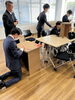 「段ボールにひとりひとりアートを☆彡」