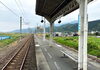 石鎚山駅のホーム。