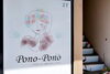 今治駅の南口から徒歩1分で目に入る、Pono-Ponoの看板「Pono-Pono」