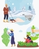 雪かき、排雪、草むしりなどお庭のお困りごとも対応しています！「便利屋カジヘル」