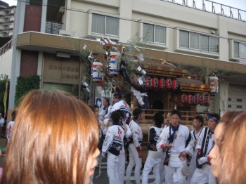 山あわせの準備中