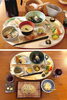 ひらき昆布店のおひるごはん
上）鯛出汁茶漬け、下）蕎麦「おばんざいカフェ ひらき昆布店」