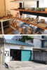 上）作家さんの作品販売
下）明野町の住宅街にあります「おばんざいカフェ ひらき昆布店」