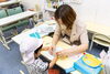 幼児さんは対面席で、個人別にサポートします。「公文式西葛西駅北教室」