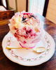 液体から作る三つ葉の粉雪かき氷「cafe三つ葉」