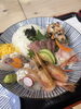 ちょうどいい海鮮丼　1,800円「海鮮丼の待ち時間、当店の手作り箸袋で彩りを✨」