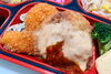 メンチカツとエビカツのデミ・チーズソース「１２月２４日のお弁当🍱」