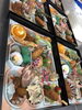 会議での折詰料理。刺身とセットで、2160円「花見…」