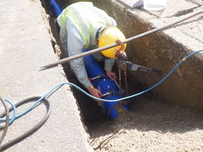 水道管布設工事「業務の様子（その２）安心できる暮らしのために」